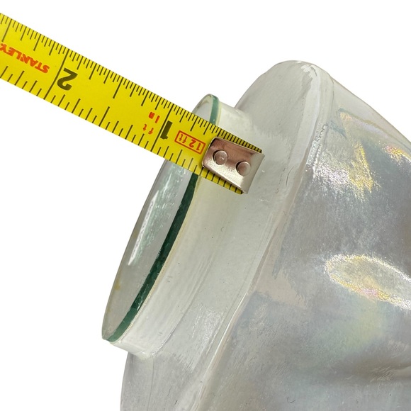 Halloween Iridescent Milky Glass? Phantom Hollow Ghost 7" Figurine Decor NEW - Picture 12 of 13